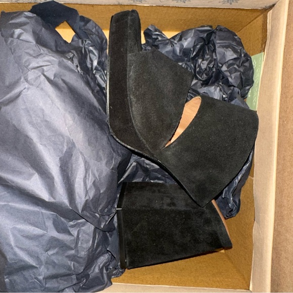 NWT Free People Love is everywhere black suede Platform Sandals size US 7 - Picture 5 of 6